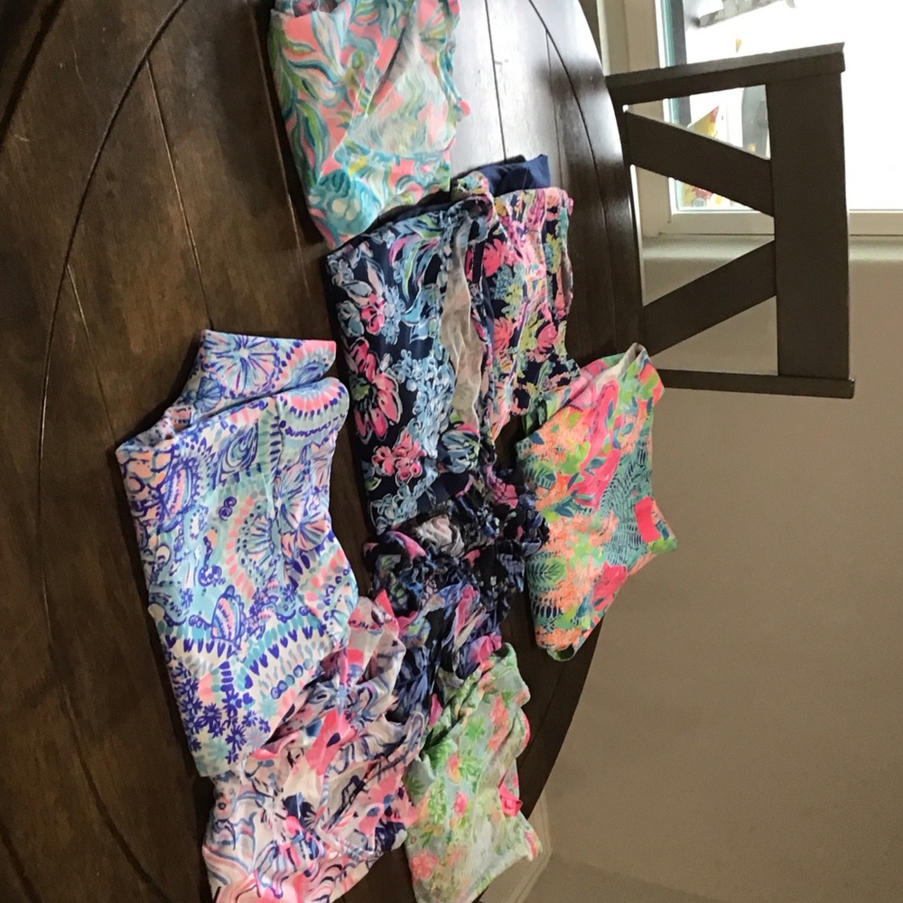 Lilly Pulitzer Vibrant Pink and Blue Patterned Fabric